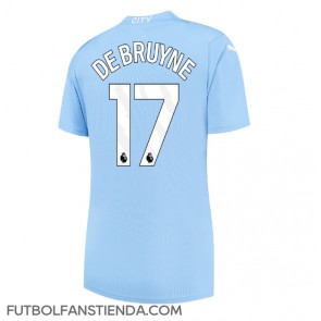 Manchester City Kevin De Bruyne #17 Primera Equipación Mujer 2023-24 Manga Corta